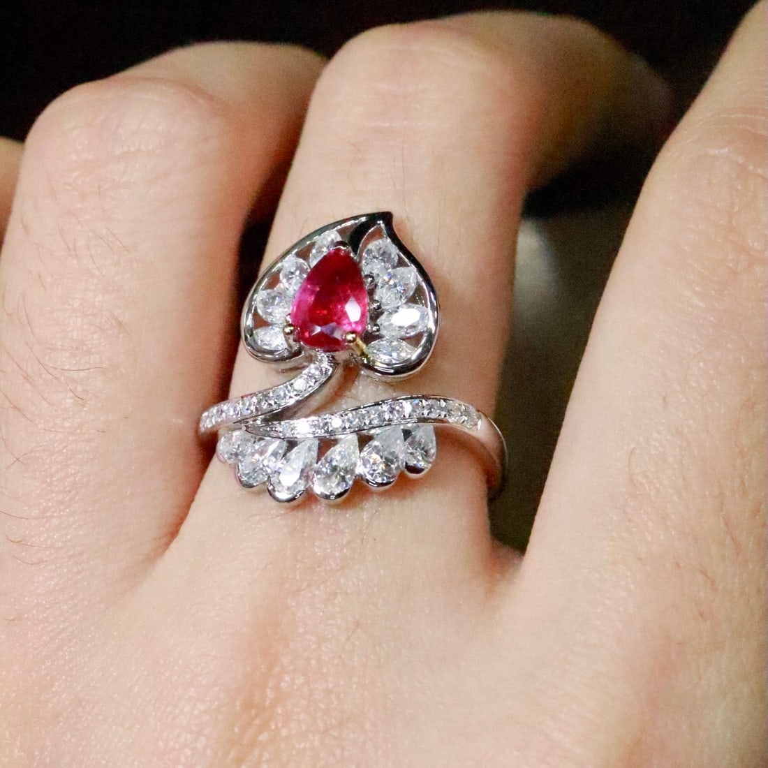 14k Gold 1.00 Ctw Natural Ruby & Diamond Ring - 6