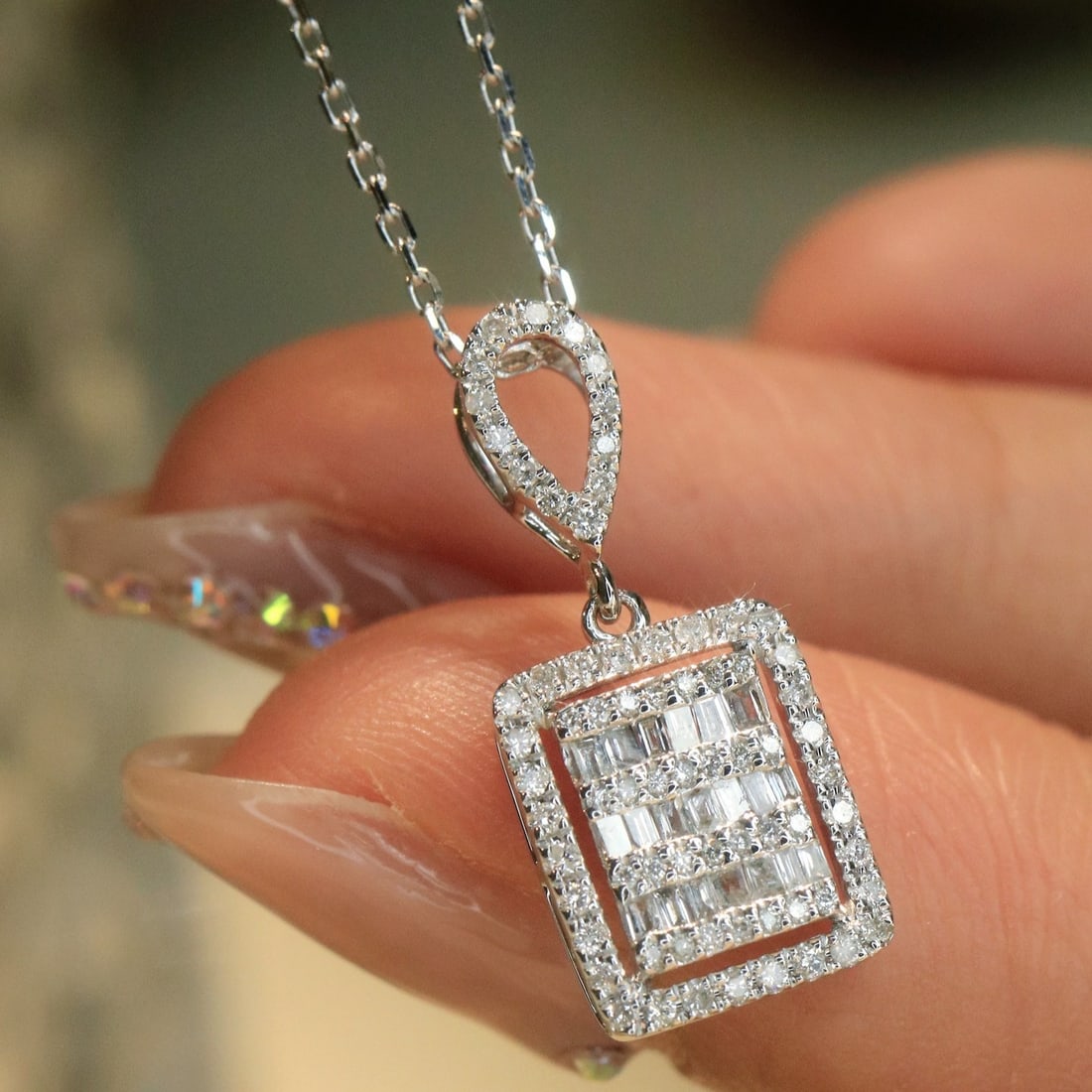 14k Gold 0.7 Ctw Natural H Diamond Jewelry Set - 7