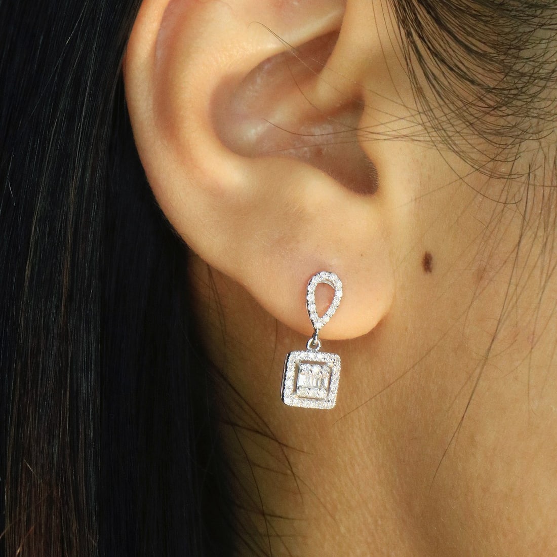 14k Gold 0.7 Ctw Natural H Diamond Jewelry Set - 8