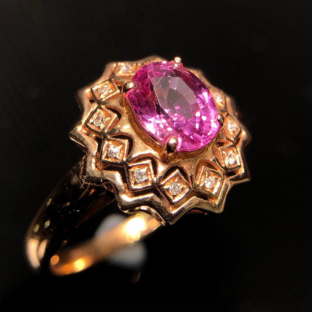 14k Gold 1.25 Ctw Natural Sapphire & Diamond Ring - 2