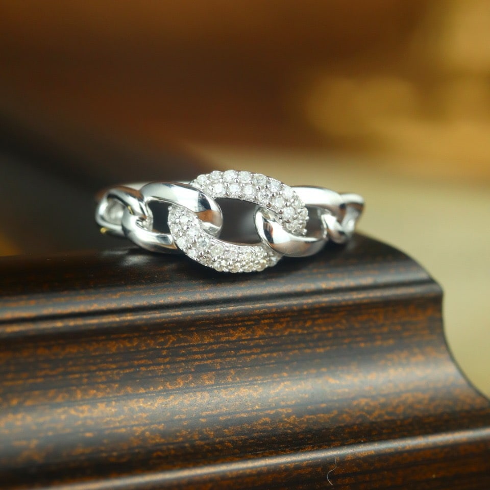 14k Gold 0.20 Ct Natural H Diamond Ring (1 of 6)