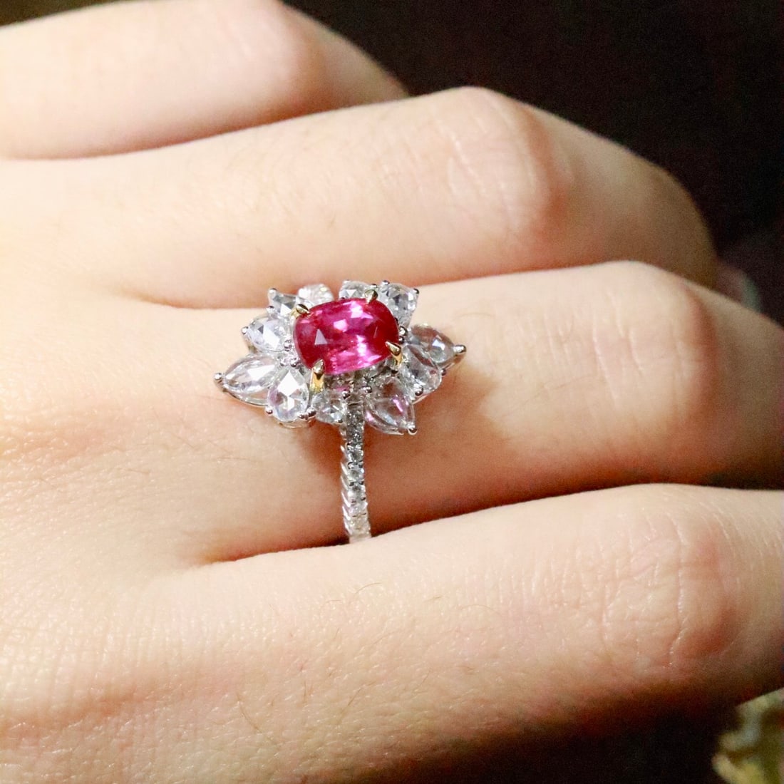 14k Gold 1.80 Ctw Natural Ruby & Diamond Ring - 6