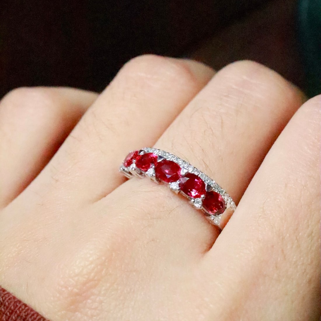 14k Gold 1.77 Ctw Natural Ruby & Diamond Ring - 5