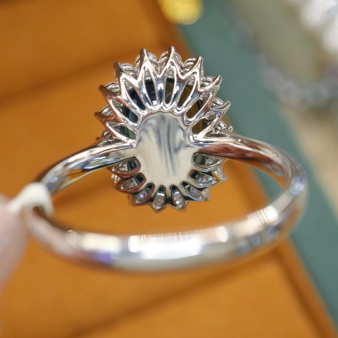 14k Gold 5.59 Ctw Natural Sapphire & Diamond Ring - 4