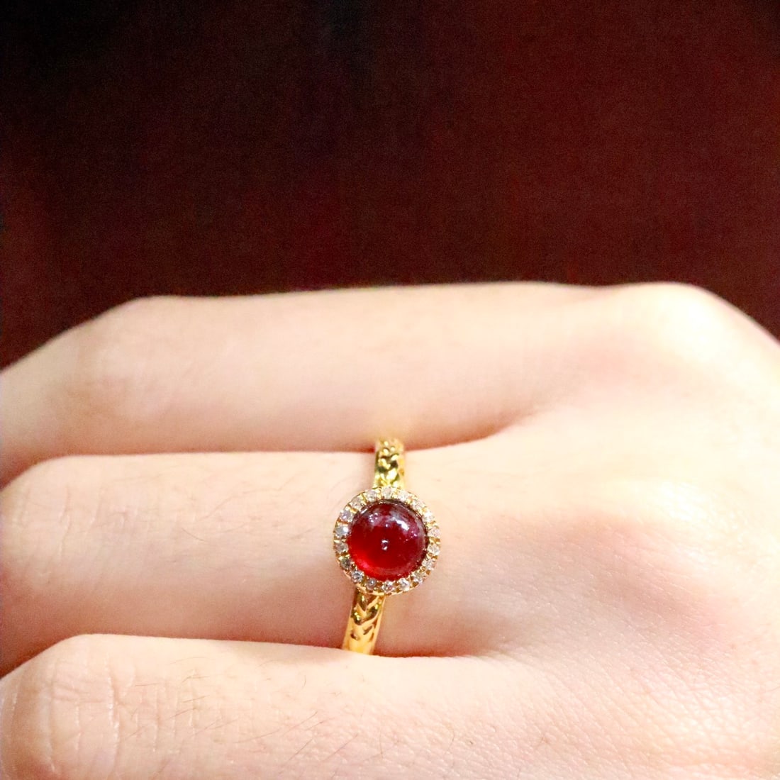 14k Gold 1.09 Ctw Natural Ruby & Diamond Ring - 5