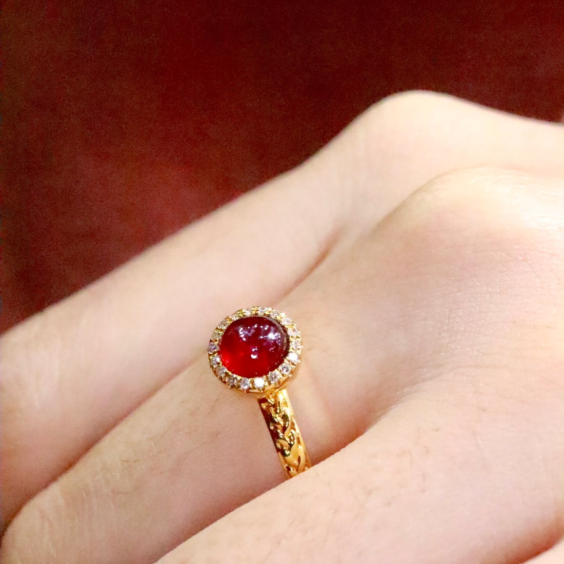 14k Gold 1.09 Ctw Natural Ruby & Diamond Ring - 6
