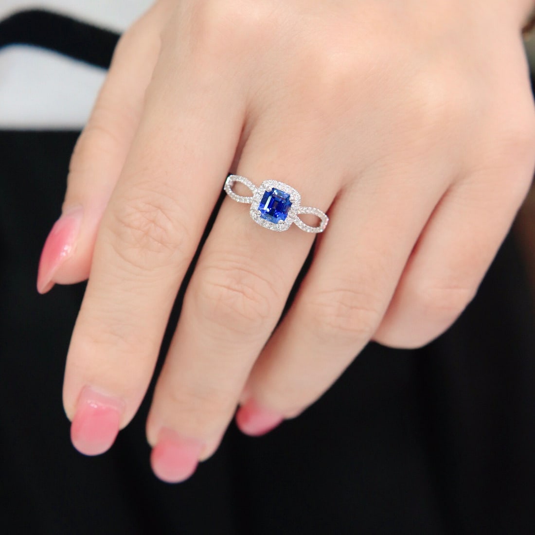 14k Gold 1.28 Ctw Natural Sapphire & Diamond Ring - 5