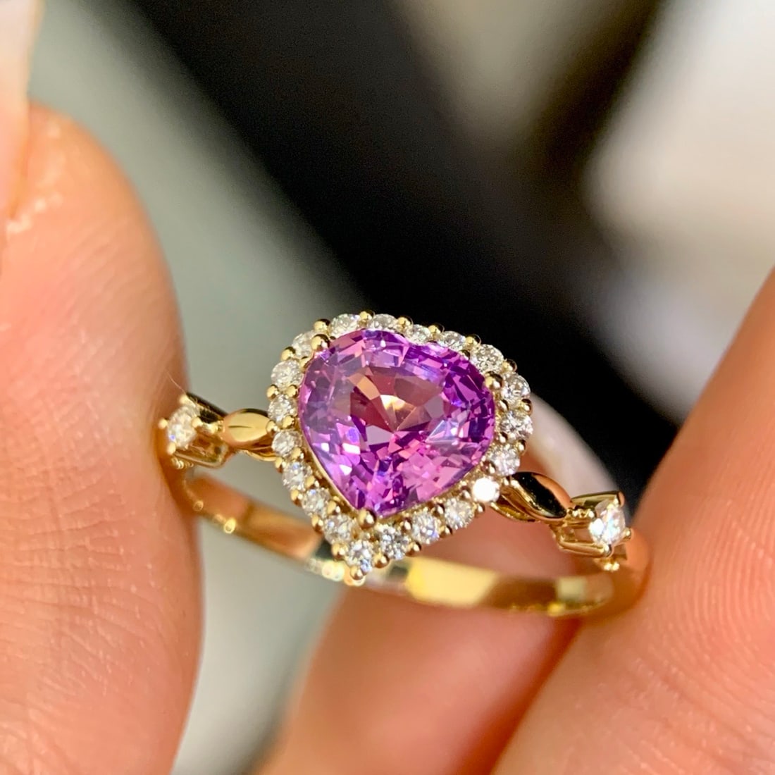 14k Gold 1.39 Ctw Natural Sapphire & Diamond Ring - 5