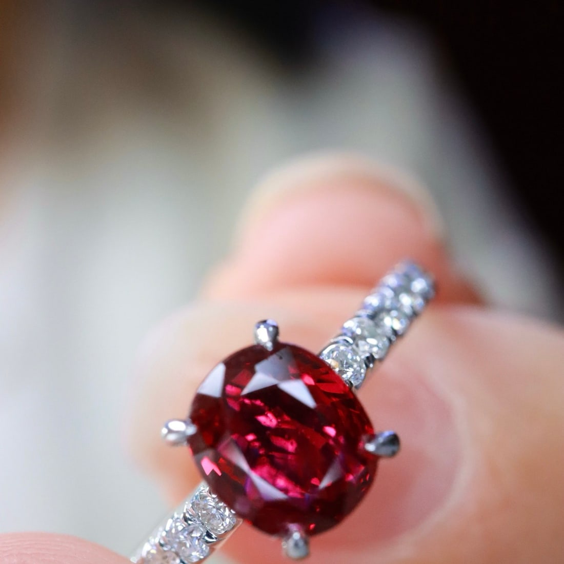 14k Gold 1.23 Ctw Natural Ruby & Diamond Ring - 3