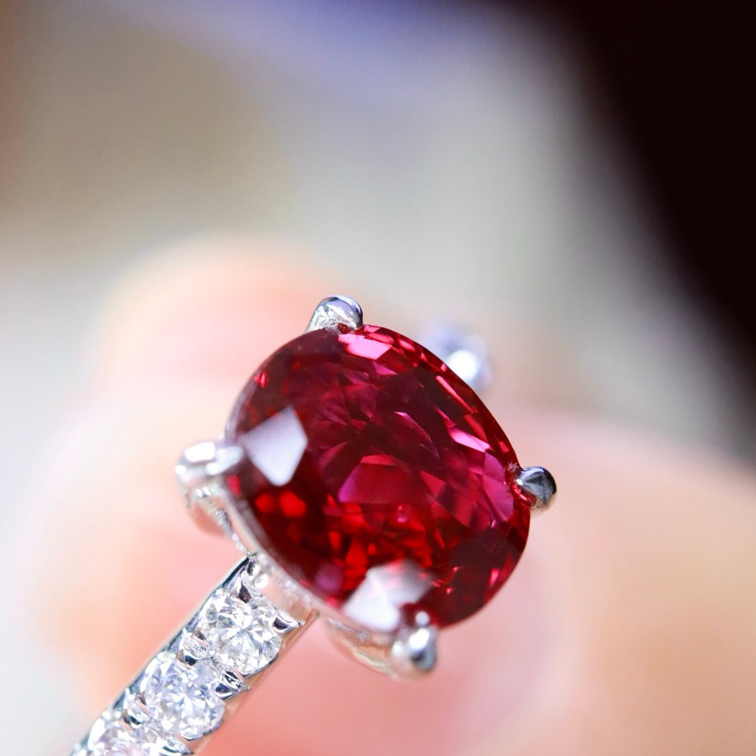 14k Gold 1.23 Ctw Natural Ruby & Diamond Ring - 5