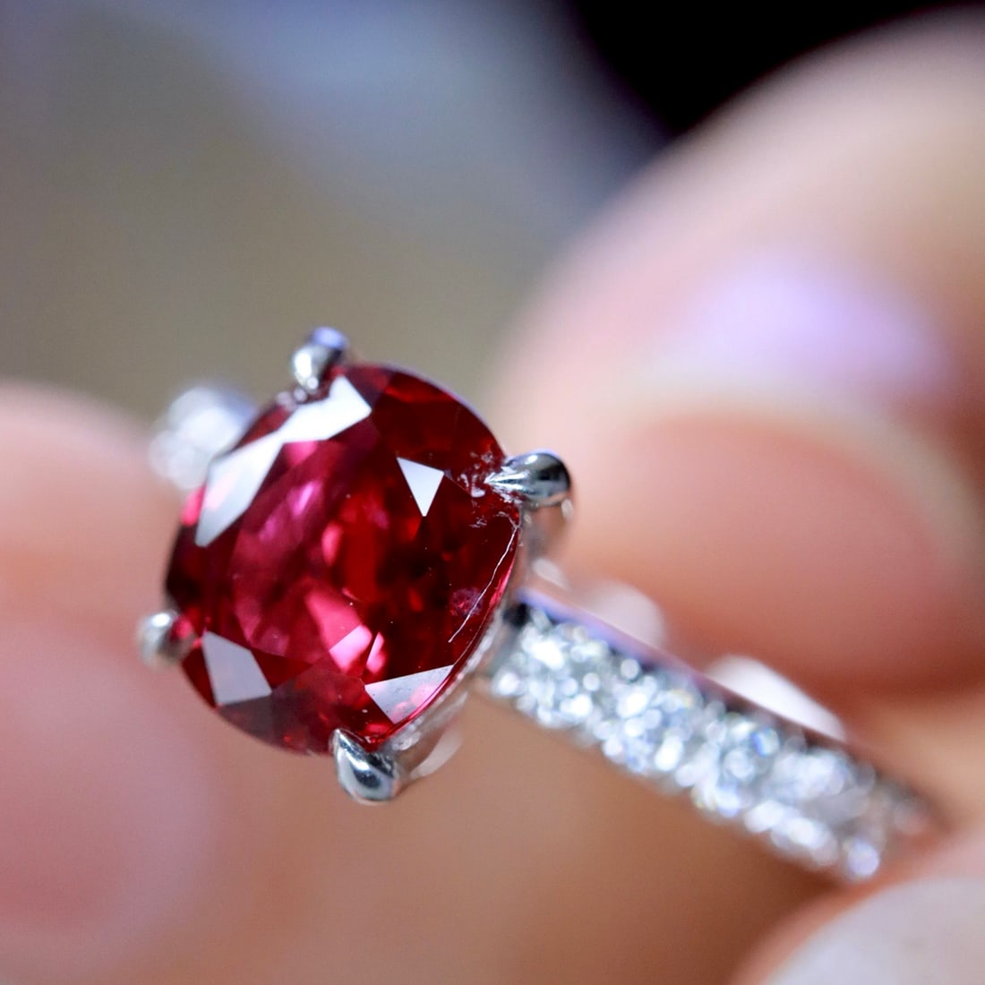 14k Gold 1.23 Ctw Natural Ruby & Diamond Ring - 6