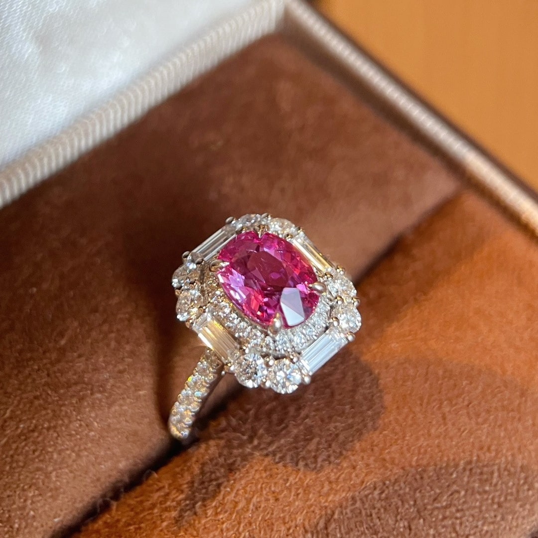 14k Gold 1.54 Ct Natural Sapphire & Diamond Ring - 2