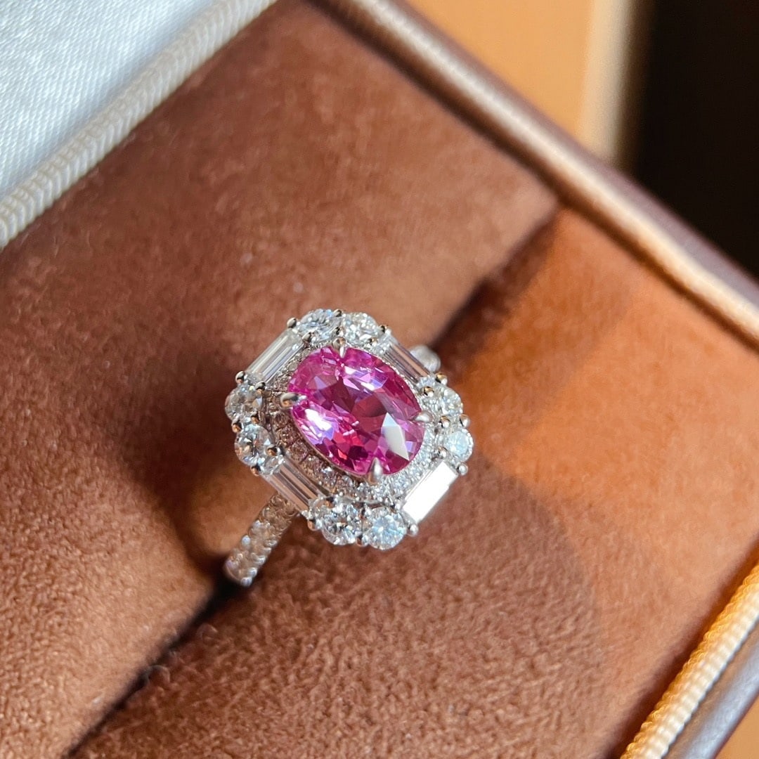 14k Gold 1.54 Ct Natural Sapphire & Diamond Ring - 3