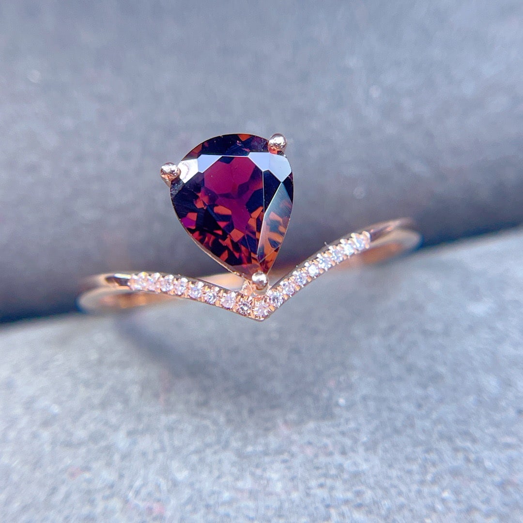 14k Gold 1.35 Ct Natural Tourmaline & Diamond Ring - 5