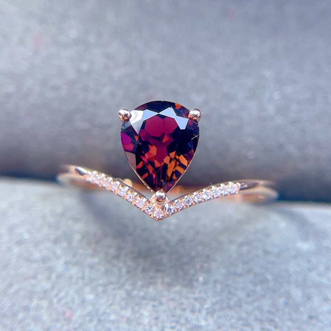 14k Gold 1.35 Ct Natural Tourmaline & Diamond Ring - 6