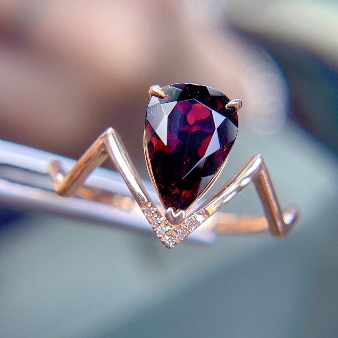 14k Gold 1.6 Ct Natural Tourmaline & Diamond Ring - 2