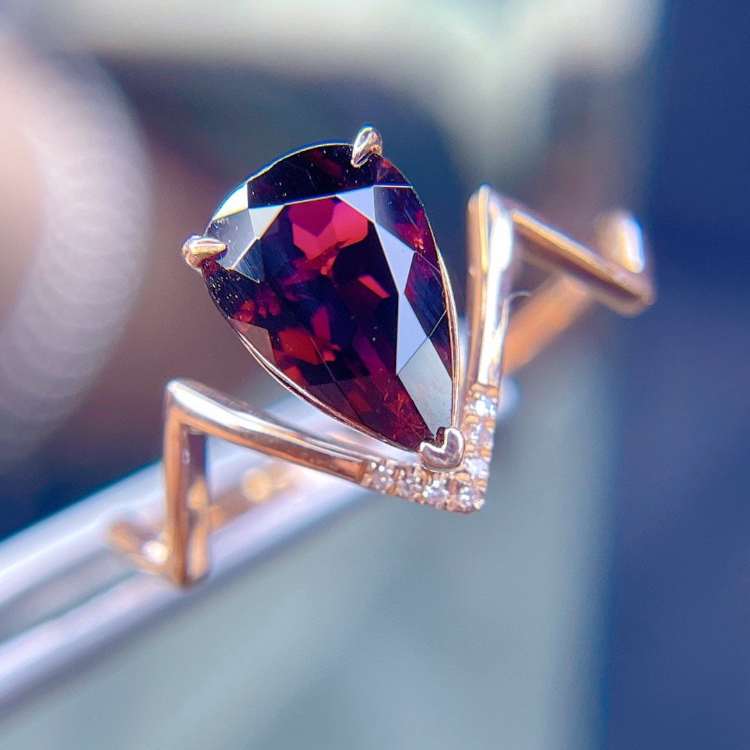 14k Gold 1.6 Ct Natural Tourmaline & Diamond Ring - 3