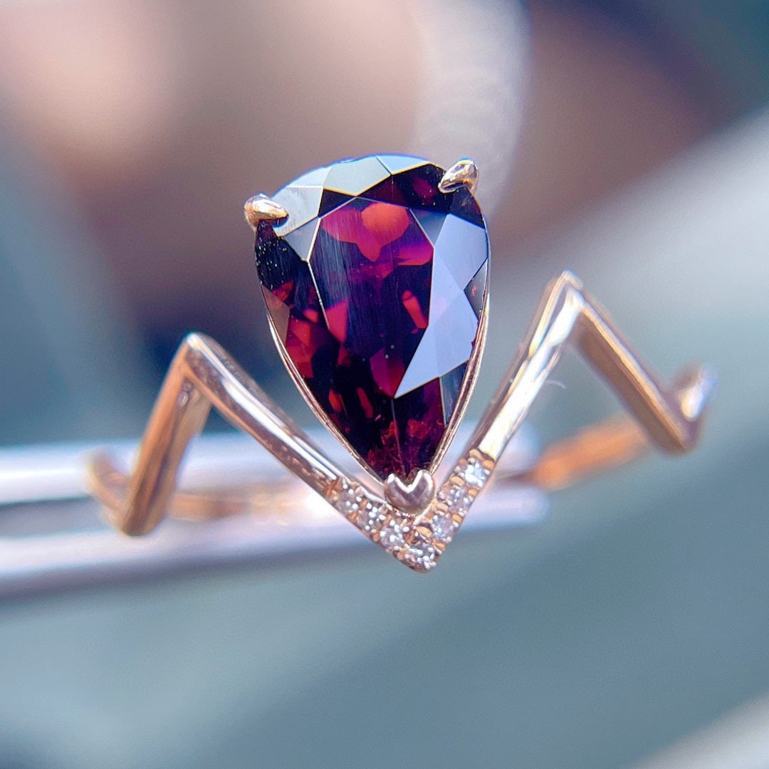 14k Gold 1.6 Ct Natural Tourmaline & Diamond Ring - 5