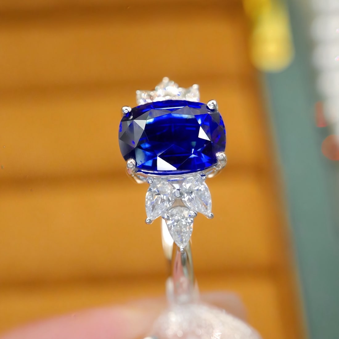 14k Gold 2.39 Ctw Natural Sapphire & Diamond Ring - 2