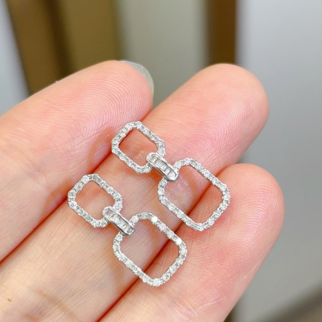 14k Gold 0.35 Ct Natural H Diamond Earrings (1 of 5)