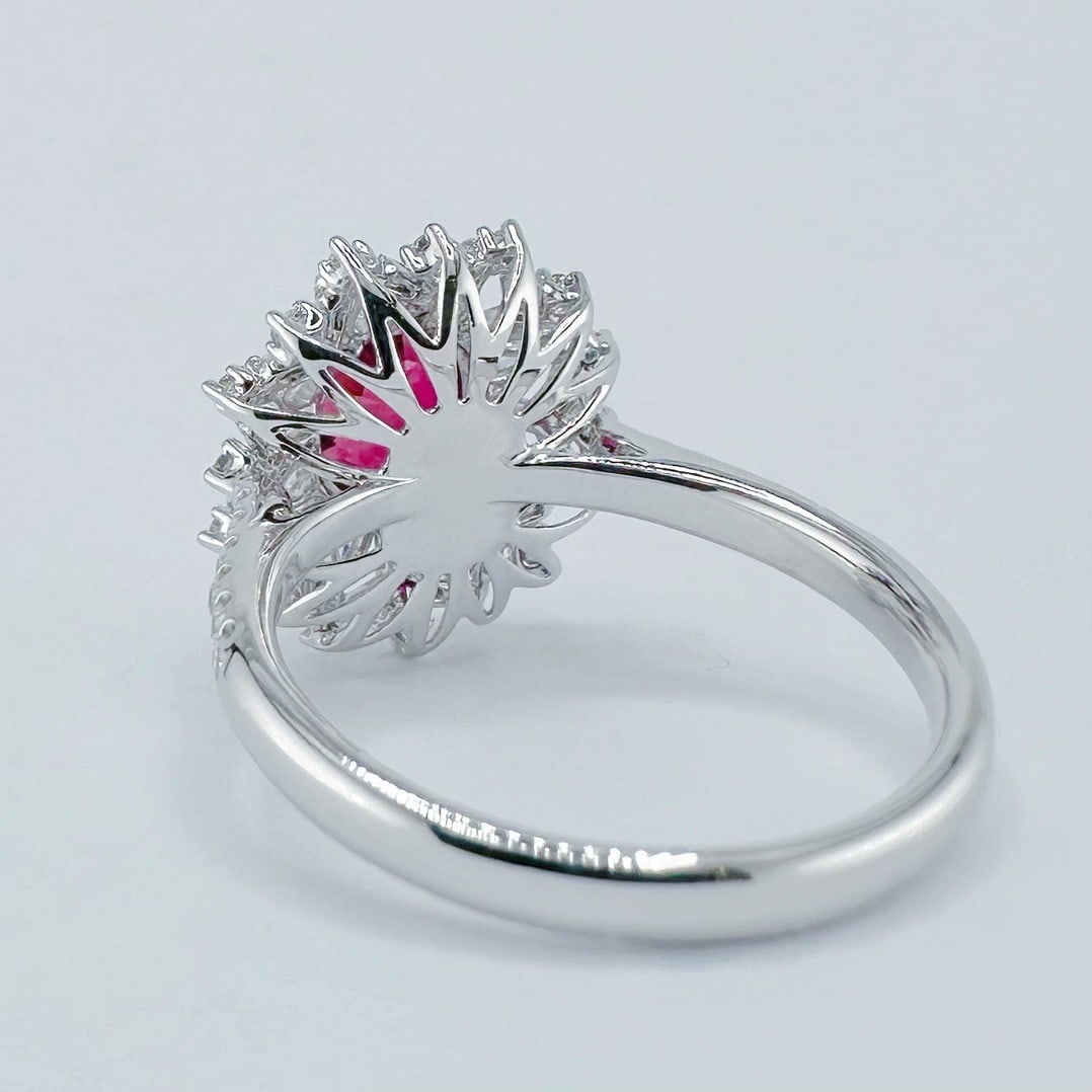 14k Gold 2.23 Ctw Natural Ruby & Diamond Ring - 5