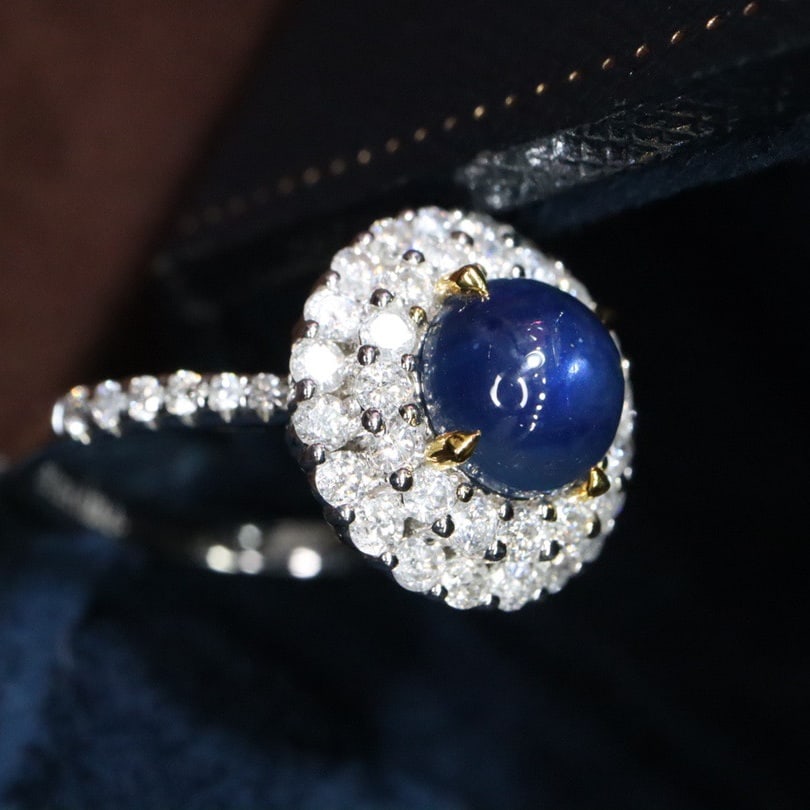 14k Gold 2.84 Ctw Natural Sapphire & Diamond Ring - 5