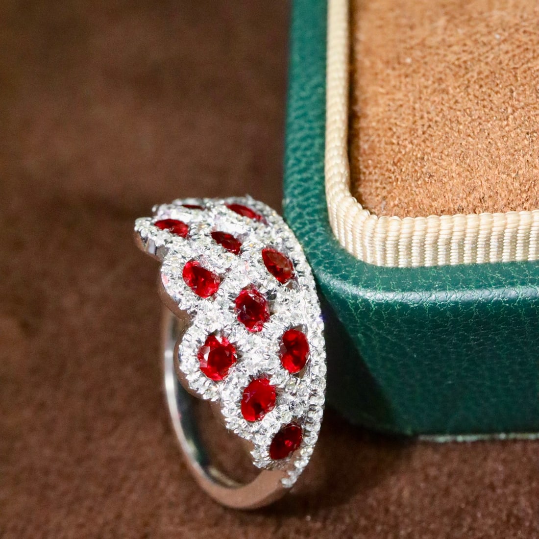 14k Gold 1.66 Ctw Natural Ruby & Diamond Ring - 3