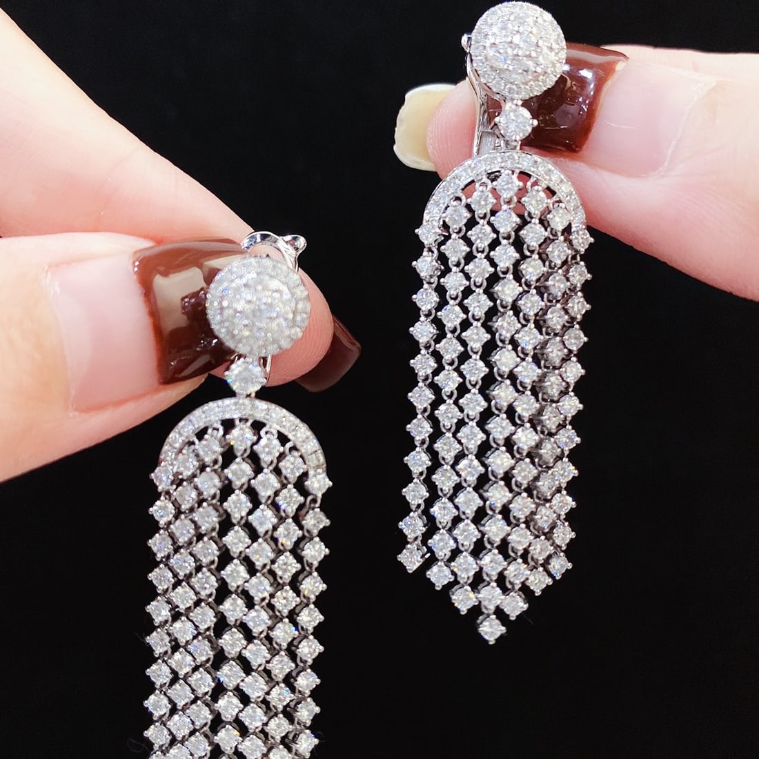 14k Gold 5 Ct Natural H Diamond Earrings - 2