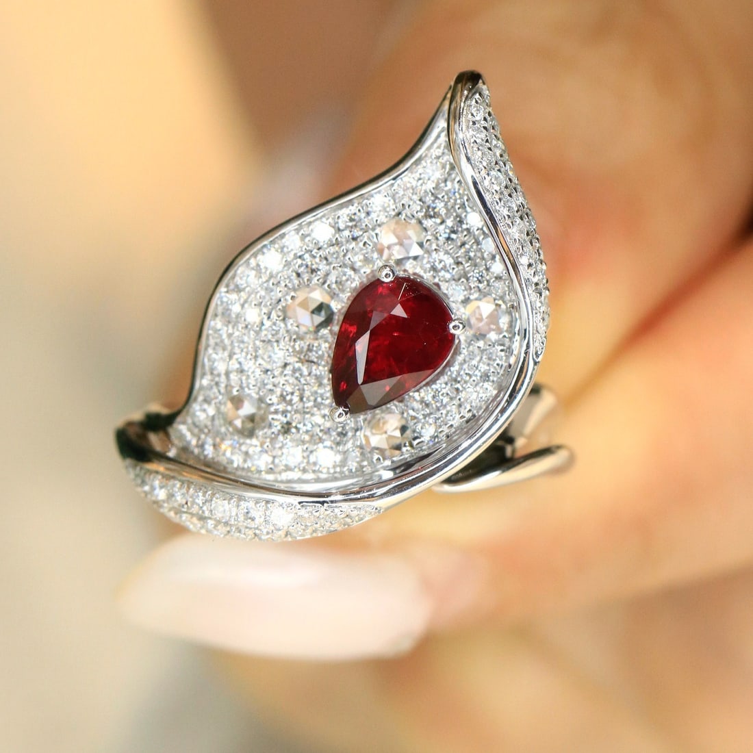 14k Gold 1.90 Ctw Natural Ruby & Diamond Ring - 3