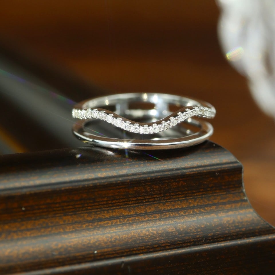 14k Gold 0.13 Ct Natural H Diamond Ring - 2