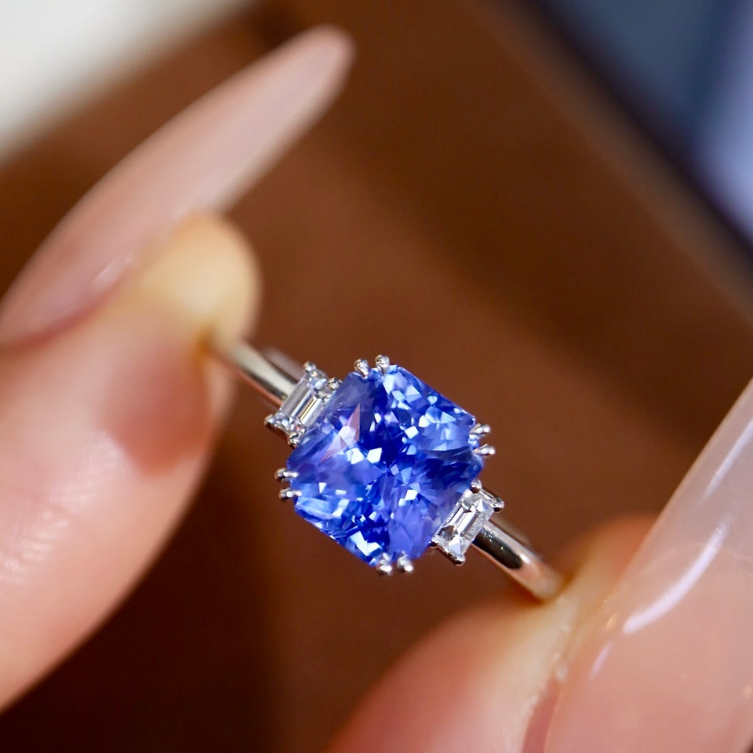 14k Gold 2.14 Ctw Natural Sapphire & Diamond Ring - 5