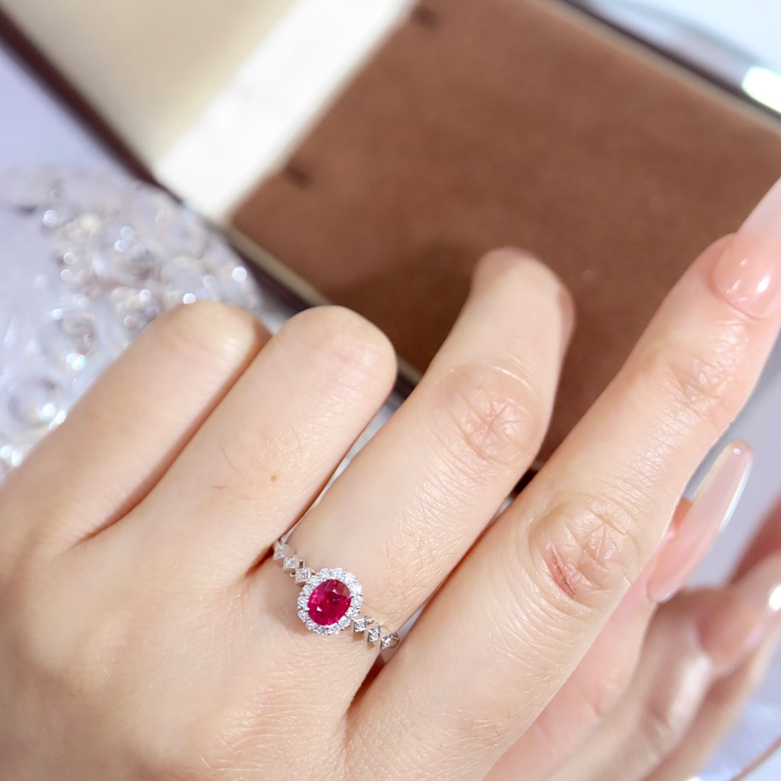 14k Gold 0.67 Ctw Natural Ruby & Diamond Ring - 4