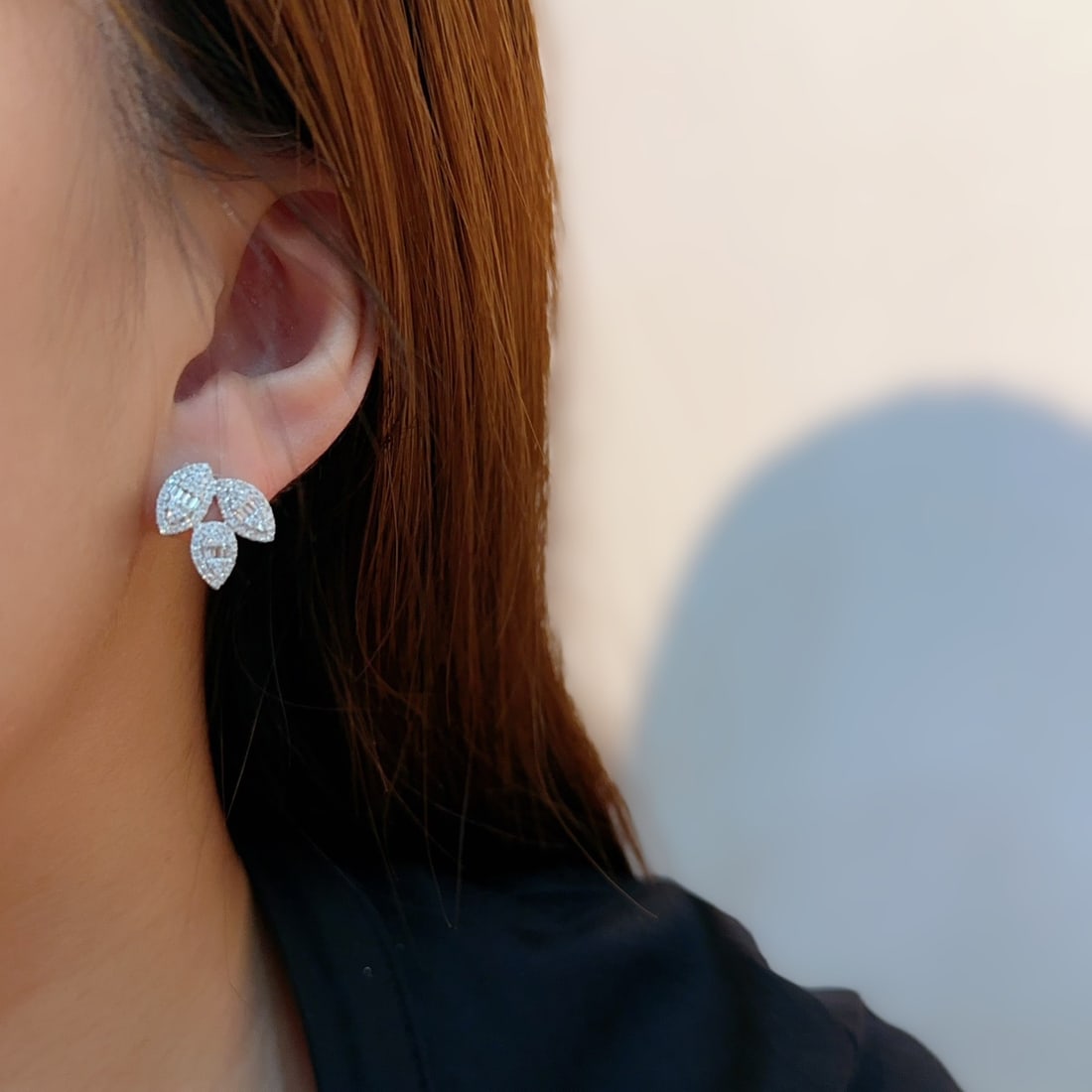 14k Gold 0.7 Ct Natural H Diamond Earrings - 2