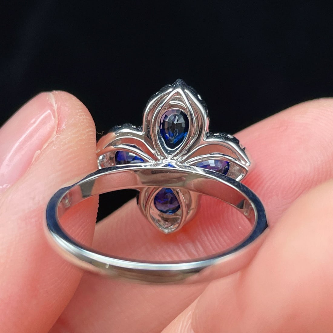 14k Gold 1.73 Ctw Natural Sapphire & Diamond Ring - 3