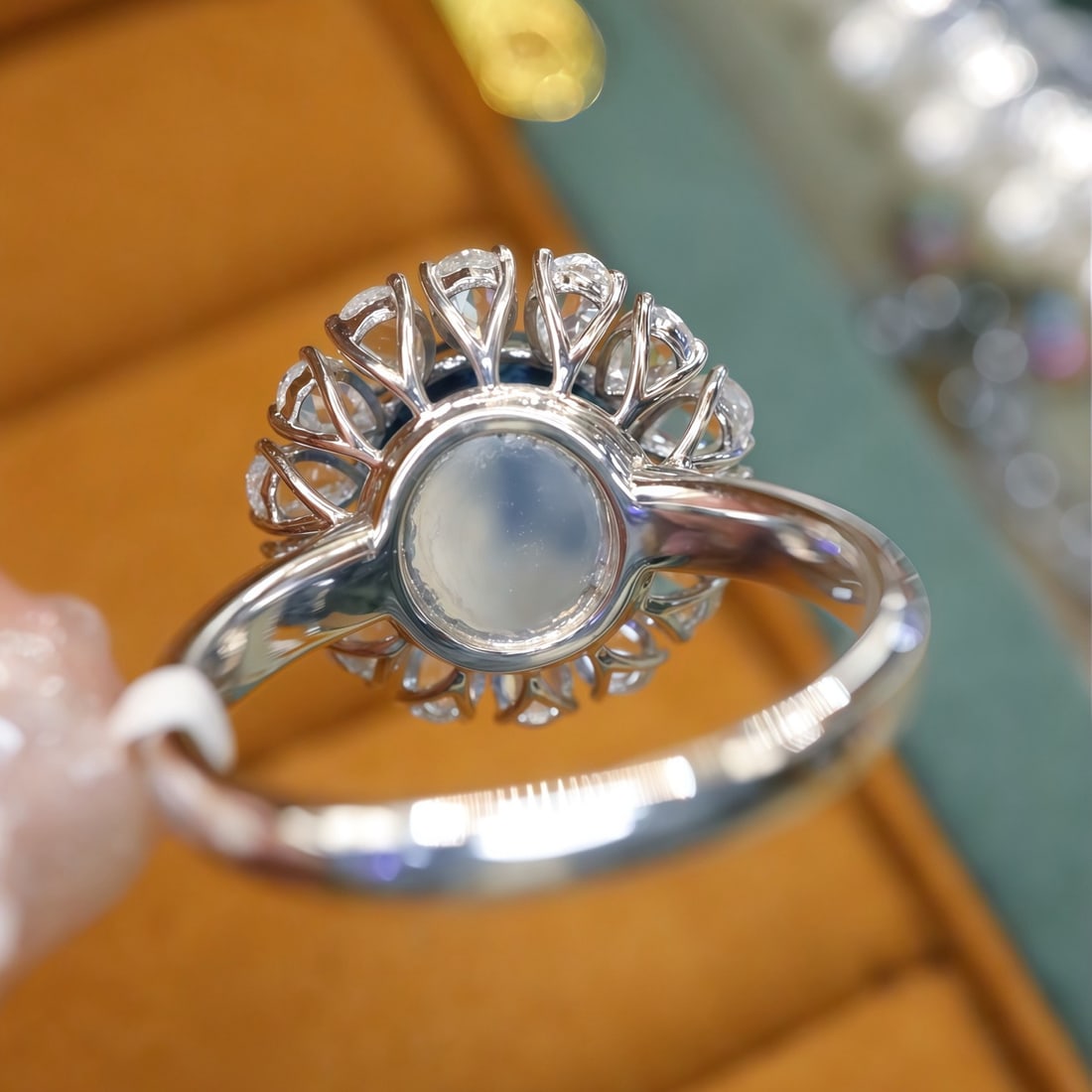 14k Gold 5.04 Ctw Natural Sapphire & Diamond Ring - 4