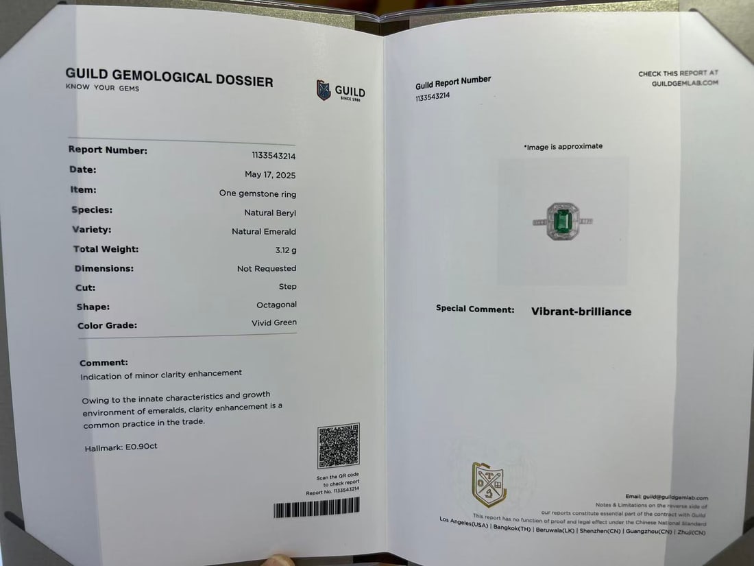 Express Shipping 18k Gold 1.94 Ctw Vivid Green Natural Emerald & Diamond Ring - 5