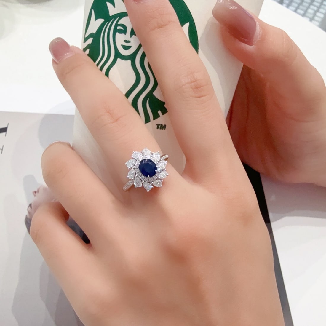 Express Shipping 18k Gold 1.94 Ctw Natural Sapphire & Diamond Ring/pendant( Without Chain ) - 2