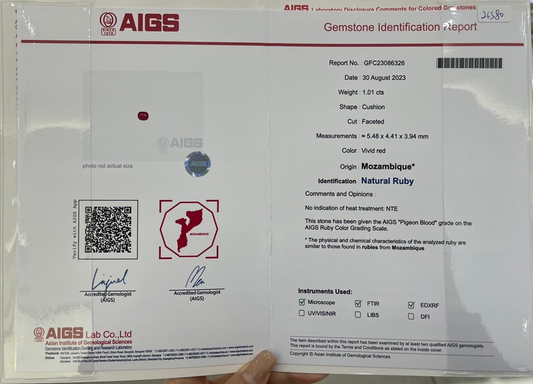 Express Shipping 18k Gold 1.36 Ctw Natural Ruby & Diamond Ring - 6