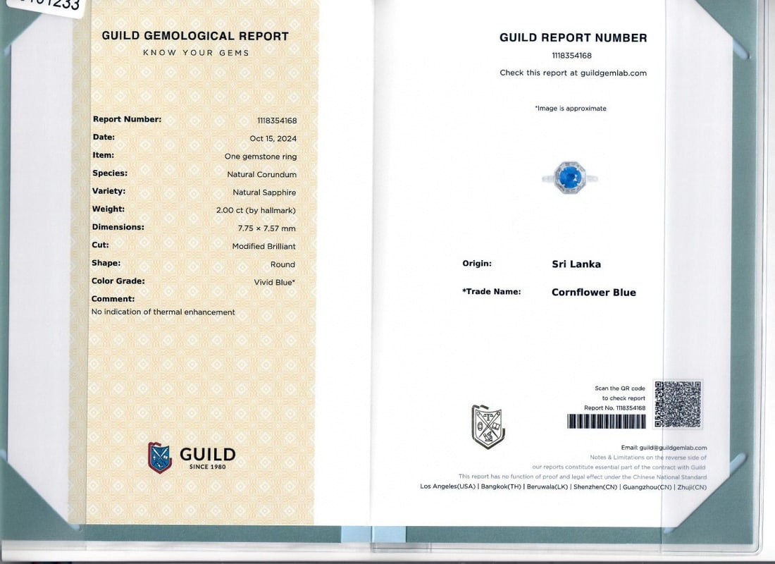 Express Shipping 18k Gold 2.70 Ctw Vivid Blue Natural Sapphire & Diamond Ring - 7