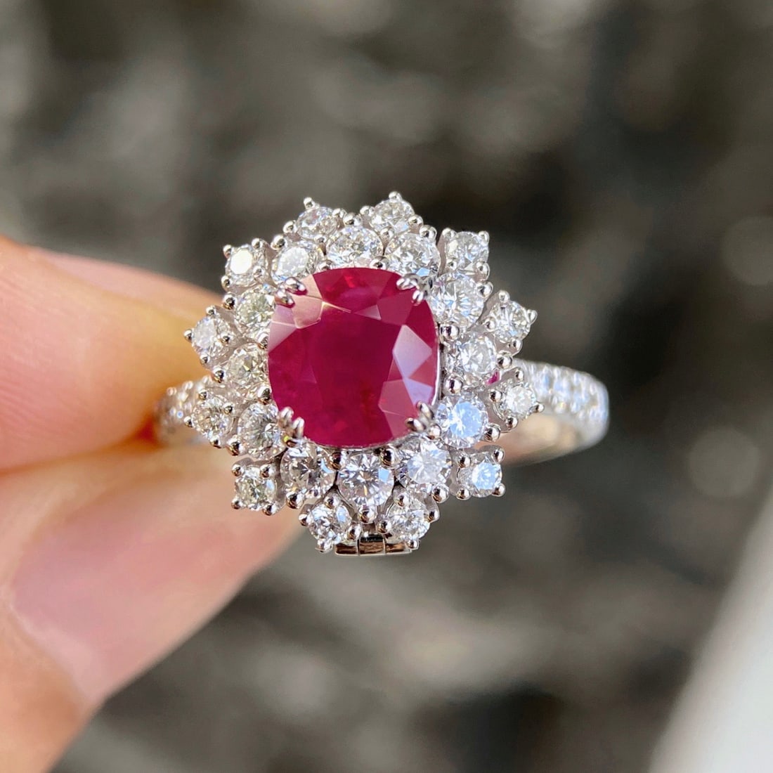 Express Shipping 18k Gold 3.51 Ctw Burma Natural Ruby & Diamond Ring/pendant( Without Chain ) - 3