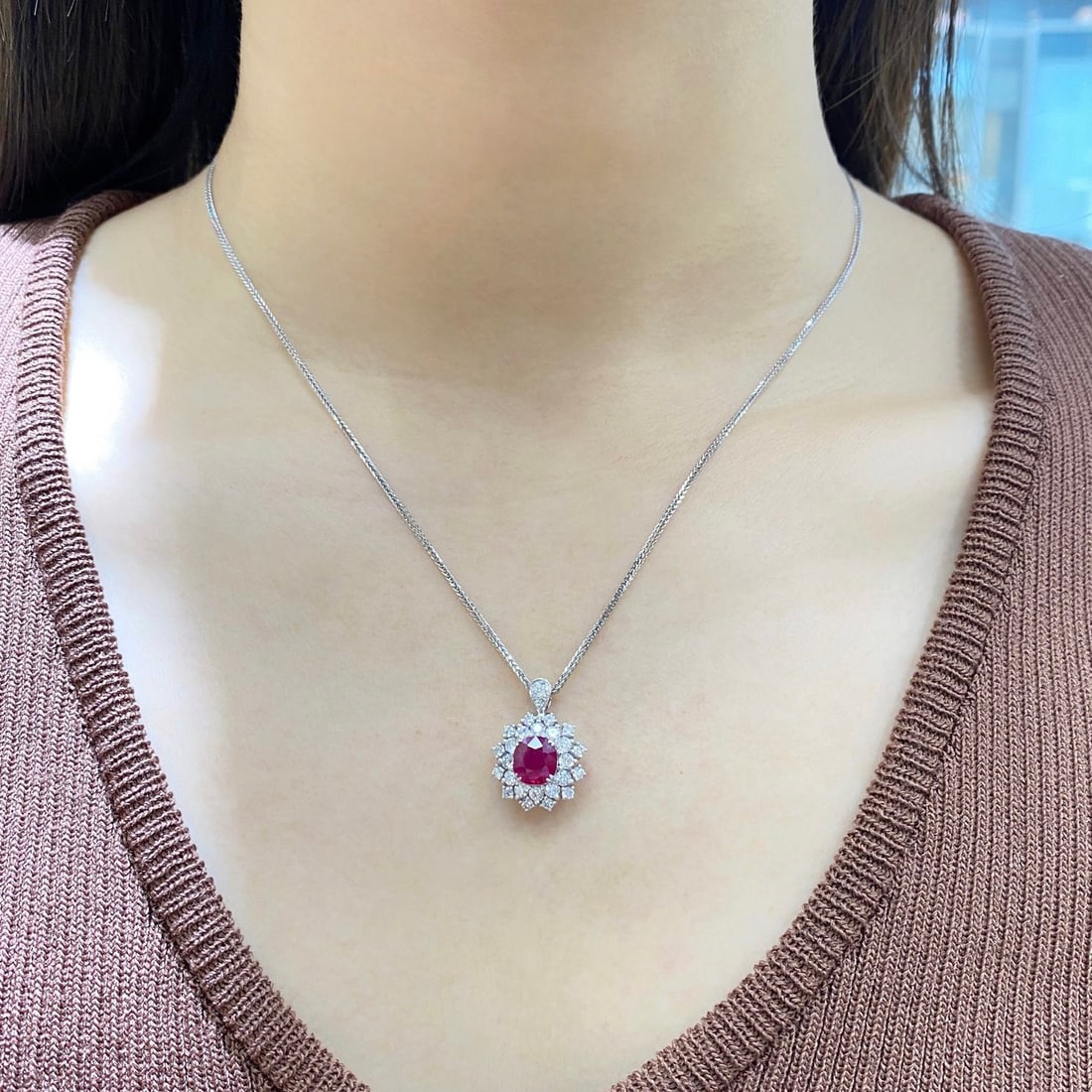 Express Shipping 18k Gold 3.51 Ctw Burma Natural Ruby & Diamond Ring/pendant( Without Chain ) - 6