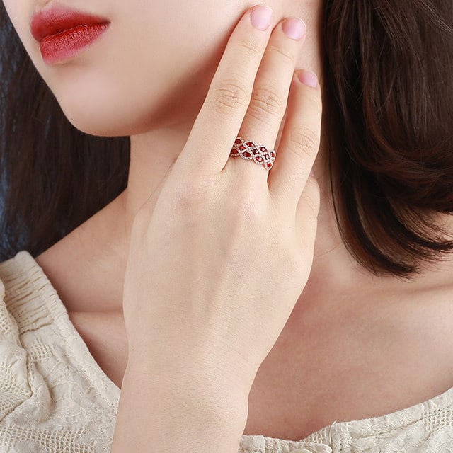 14k Gold 1.03 Ctw Natural Ruby & Diamond Ring - 6