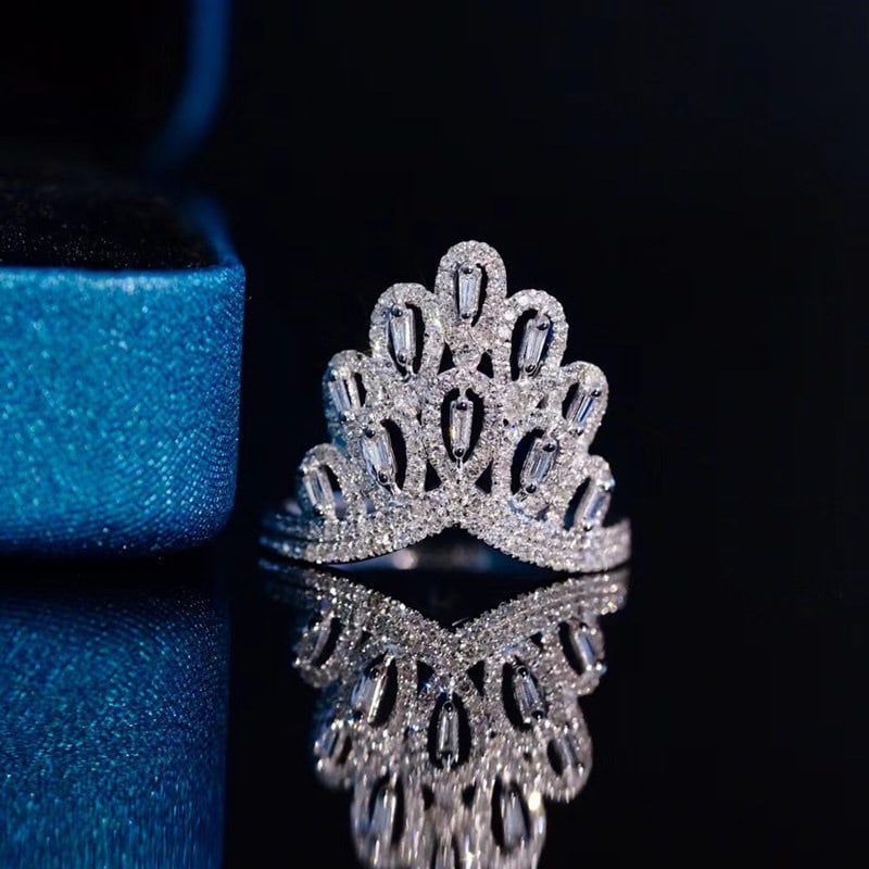 14k Gold 0.75 Ct Natural H Diamond Ring - 4