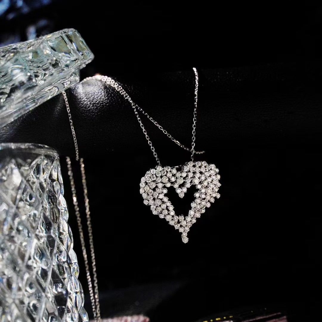 14k Gold 0.8 Ct Natural H Diamond Necklace: Ref:231119046 // gold content:14k gold // main gemstone:diamond // shape:round // carat weight:0. 8ct // clarity grade:vs-si // color:h // treatment:natural // cut grade:g // Condition: NewLow