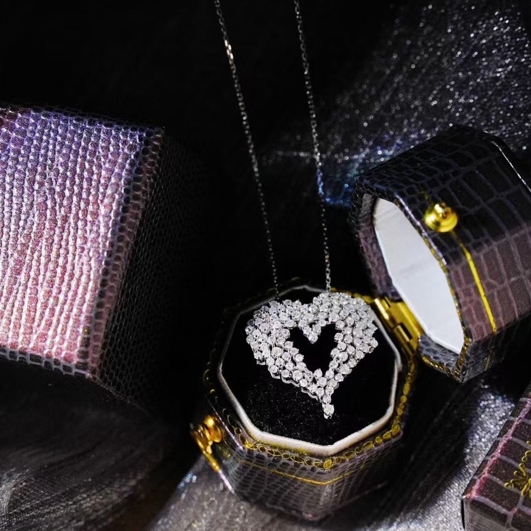 14k Gold 0.8 Ct Natural H Diamond Necklace - 3