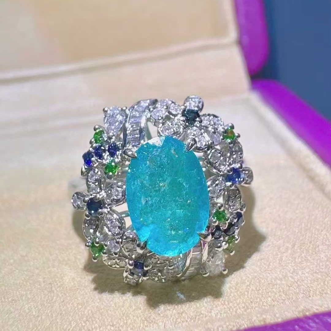 14k Gold 1.43 Ctw Natural Opal & Diamond Ring - 2