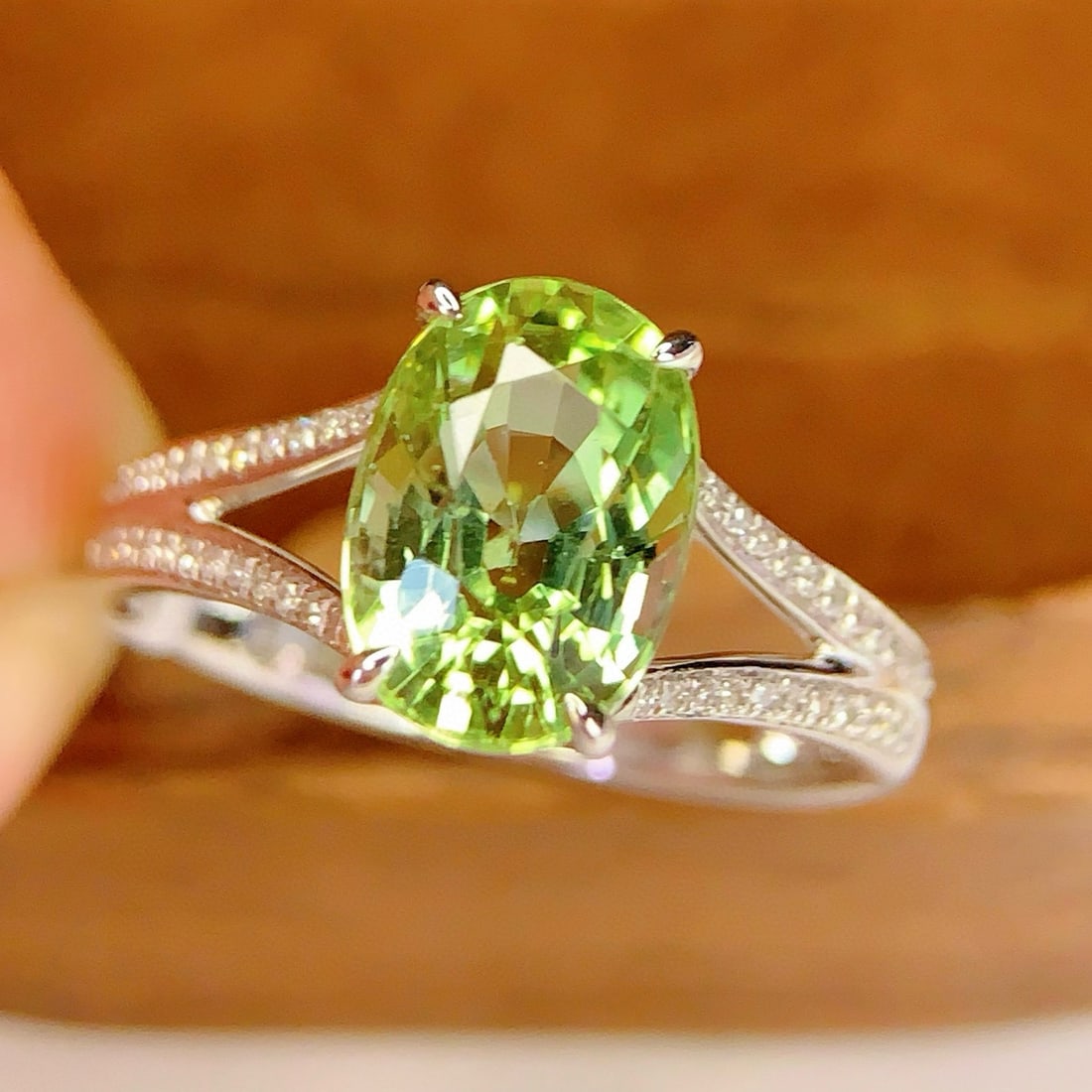 14k Gold 3.58 Ct Natural Tourmaline & Diamond Ring - 3