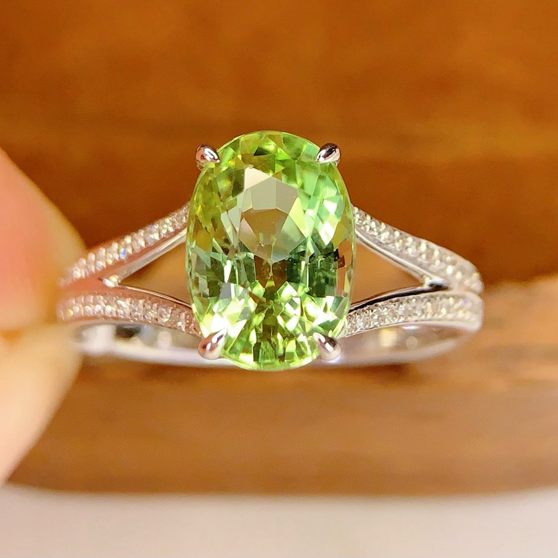 14k Gold 3.58 Ct Natural Tourmaline & Diamond Ring - 5