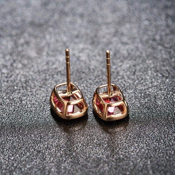 14k Gold 2.58 Ct Natural Tourmaline Earrings - 8