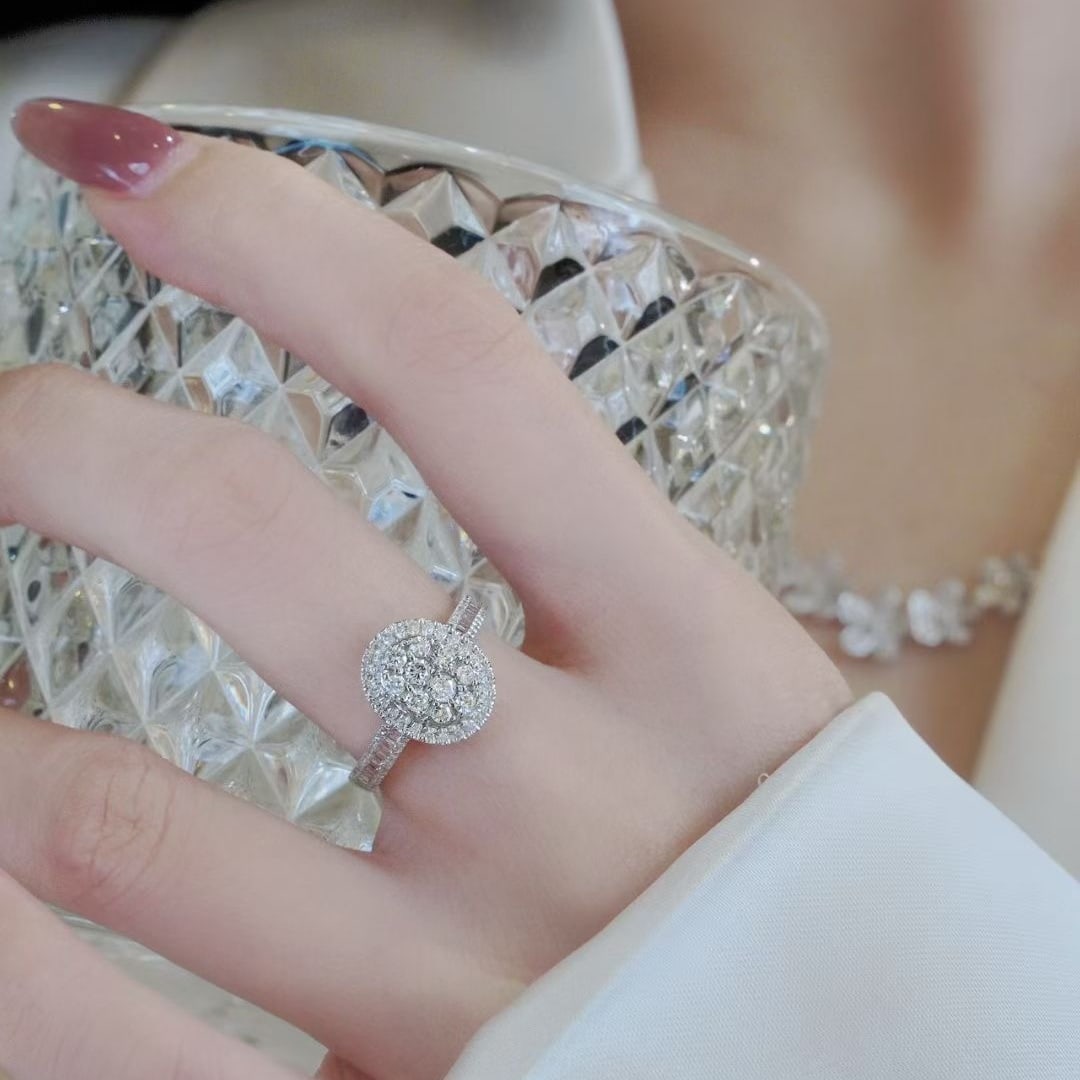 14k Gold 0.8 Ct Natural H Diamond Ring - 5